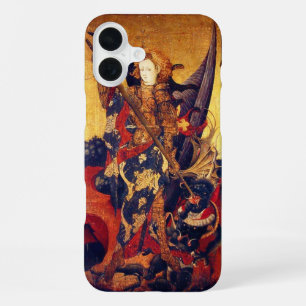 Funda Para iPhone 16 Plus San Miguel Venciendo al Diablo como Caballero Medi