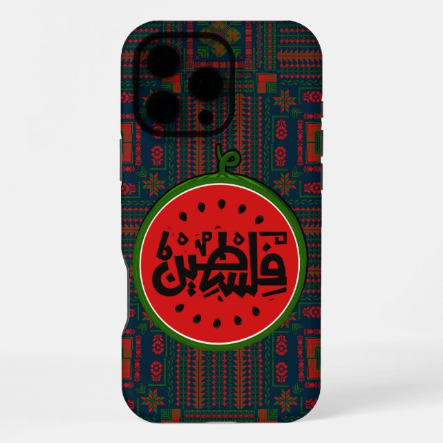 Funda Para iPhone sandía de Palestina: "ف س de Palestina ن" árabe "ط (Reverso )