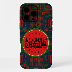 Funda Para iPhone 16 Pro Max sandía de Palestina-Palabra árabe de Palestina"فلس