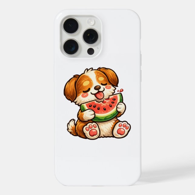 Funda Para iPhone Sandía de perro lindo (Reverso )