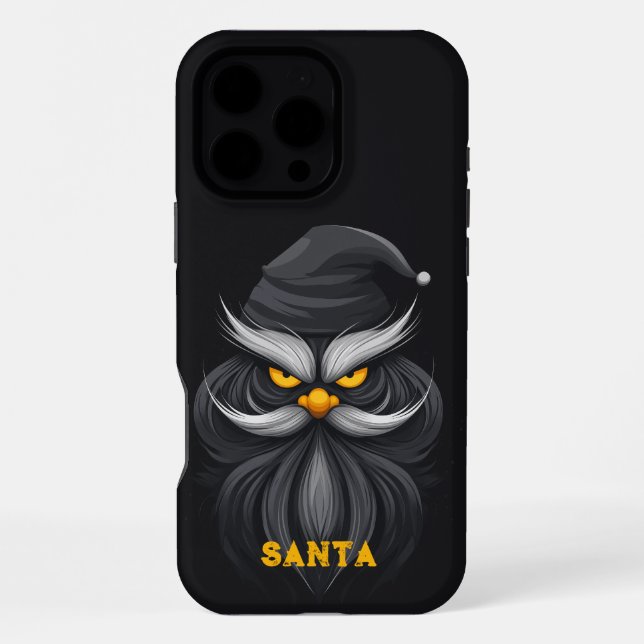 Funda Para iPhone Santa Black enfadado (Reverso )
