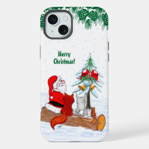Santa Claus con Fox de Conejo y Squirrel