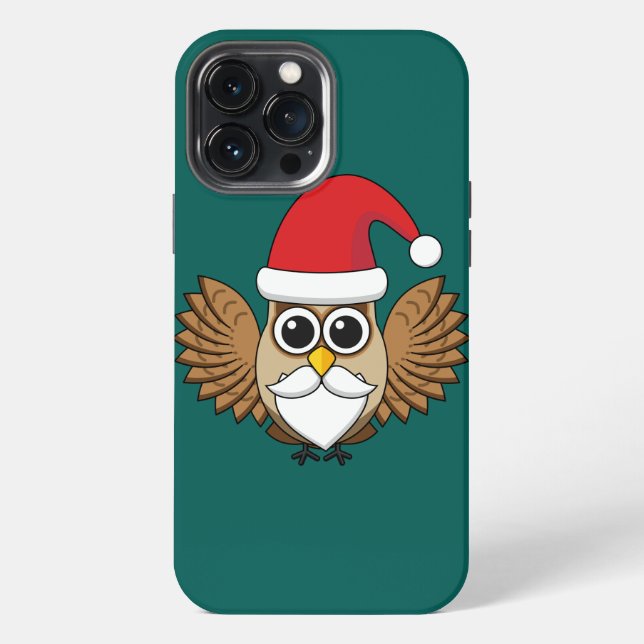 Funda Para iPhone Santa Claus Owl (Reverso )