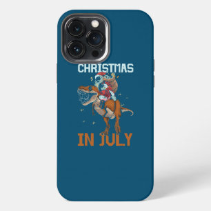 Funda Para iPhone 13 Pro Max Santa Dinosaur Navidad de mitad de año en verano d
