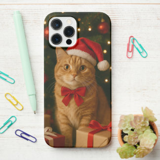 Funda Para iPhone 12 Pro Max Santa Ribbon Cat iPhone 12 Pro Max Case