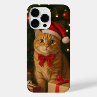 Funda Para iPhone 14 Pro Max Santa Ribbon Cat iPhone 14 Pro Max Case