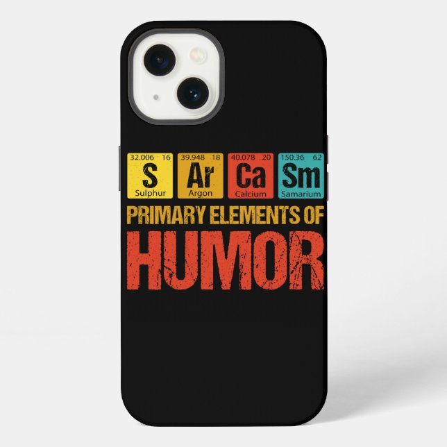 Funda Para iPhone Sarcasmo Elementos Primarios del Humor (Reverso )