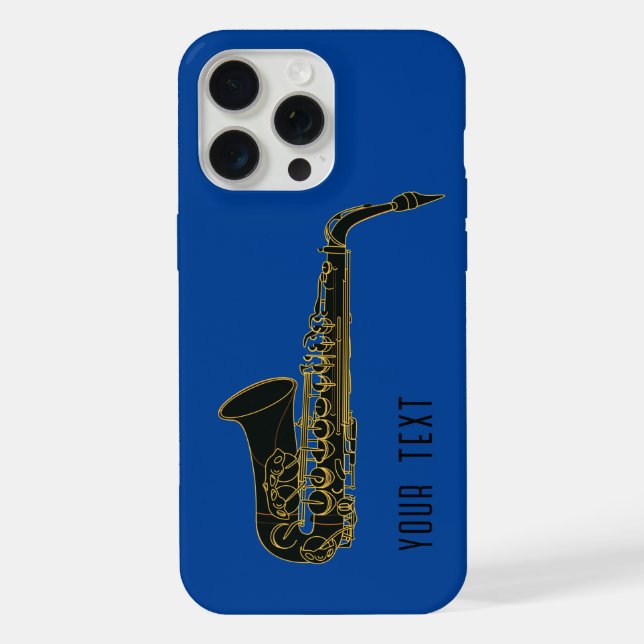 Funda Para iPhone Saxofón - Personalizable  (Reverso )