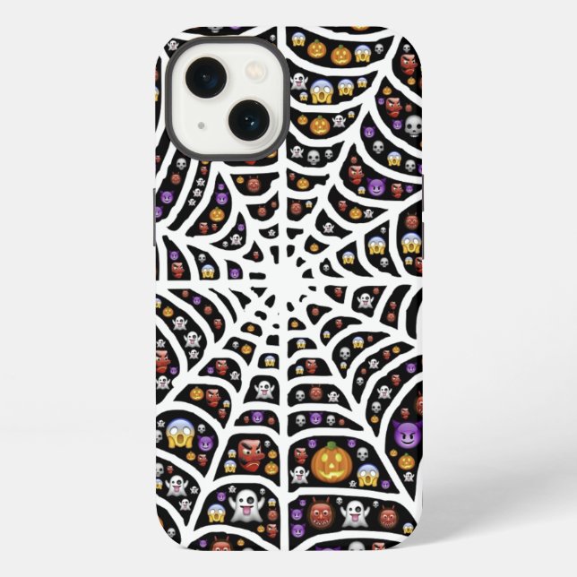 Funda Para iPhone Scary Spooky Cobweb Collage (Reverso )