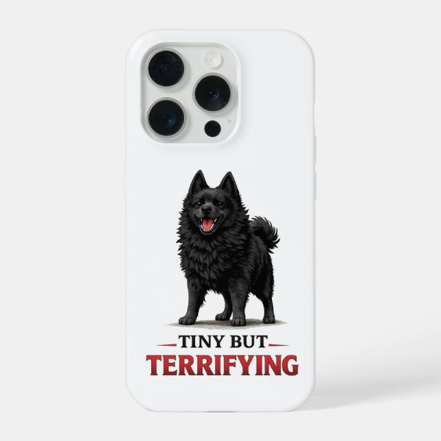 Funda Para iPhone Schipperke Pequeño Pero Terrible (Reverso )