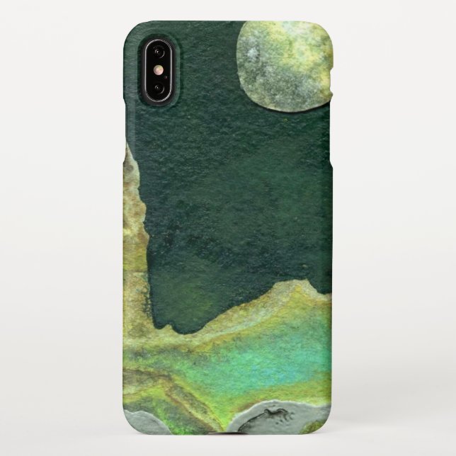 Funda Para iPhone Sci-Fi - mundo del planeta del espacio alienígena  (Reverso)