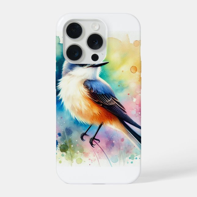 Funda Para iPhone Scissortailed Flycatcher 010924AREF121 - Watercolo (Reverso )