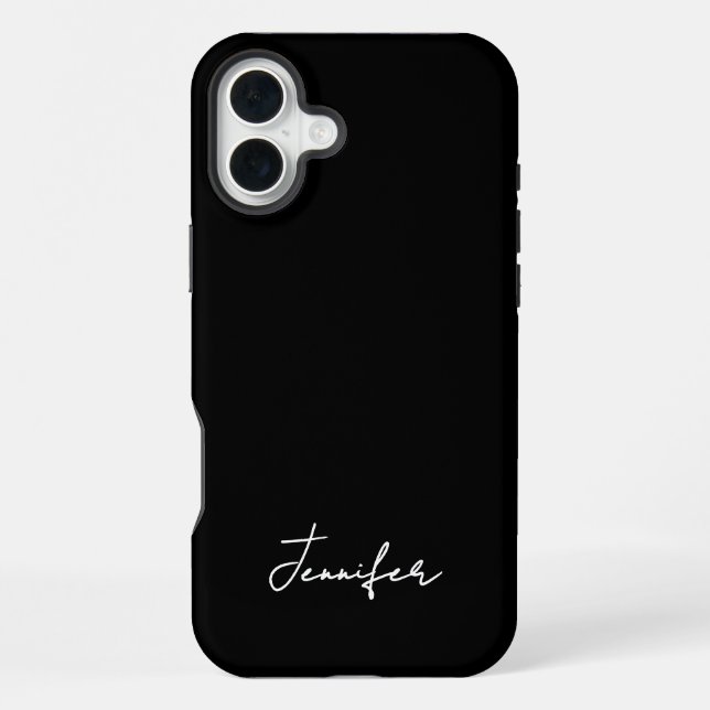 Funda Para iPhone Script de firma de nombre personalizado minimalist (Reverso )