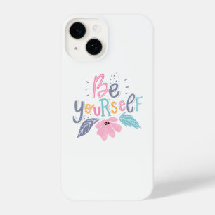 Funda Para iPhone 14 Sé tú mismo Flores Pastel