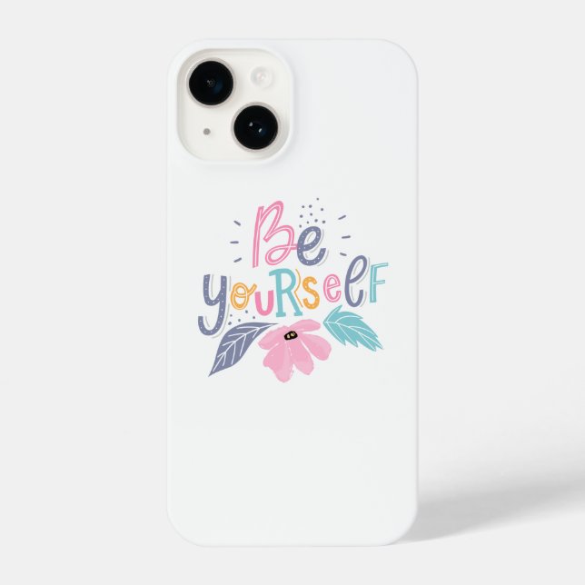 Funda Para iPhone Sé tú mismo | Flores Pastel (Reverso )