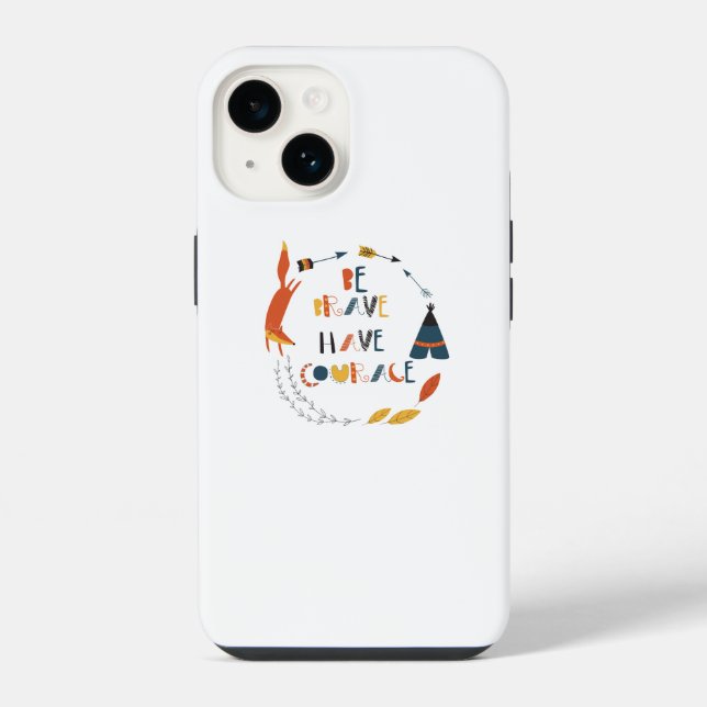 Funda Para iPhone Sé Valiente Ten Coraje Zorro (Reverso )