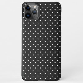 Funda Para iPhone 11Pro Max Seamless black and white polka dot pattern 