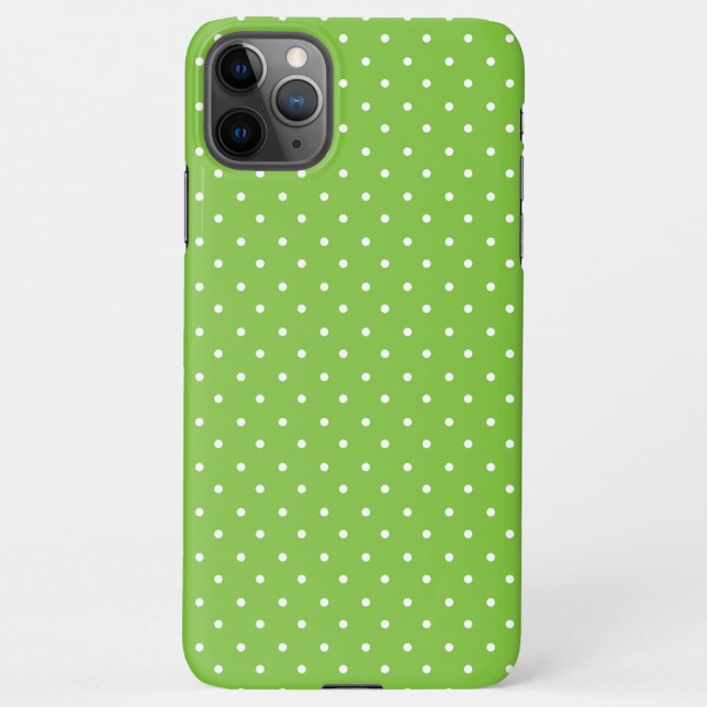 Funda Para iPhone Seamless  bright lime polka dot pattern  (Reverso)