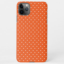 Funda Para iPhone 11Pro Max Seamless  bright orange background polka dot
