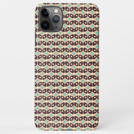 Funda Para iPhone 11Pro Max Seamless geometric pattern in dark brown leaf 