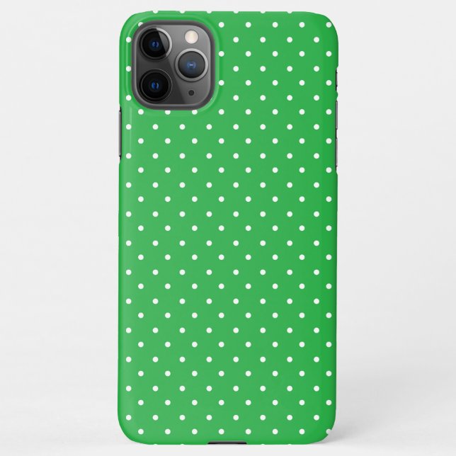 Funda Para iPhone Seamless green background polka dot pattern (Reverso)