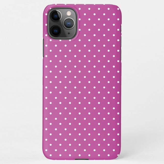 Funda Para iPhone Seamless magenta background polka dot pattern (Reverso)