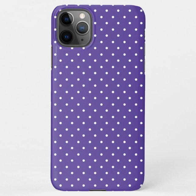 Funda Para iPhone Seamless  medium purple polka dot pattern (Reverso)
