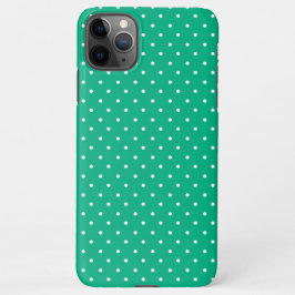 Funda Para iPhone 11Pro Max Seamless solid teal polka dot pattern
