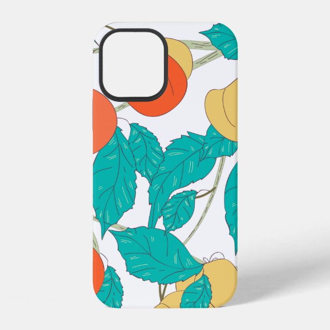 Funda Para iPhone Seamless texture with fruits and leafs (Reverso )