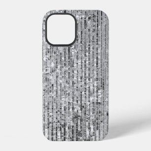 Funda Para iPhone 12 Secuencias plateadas, fondo glamoroso y transparen