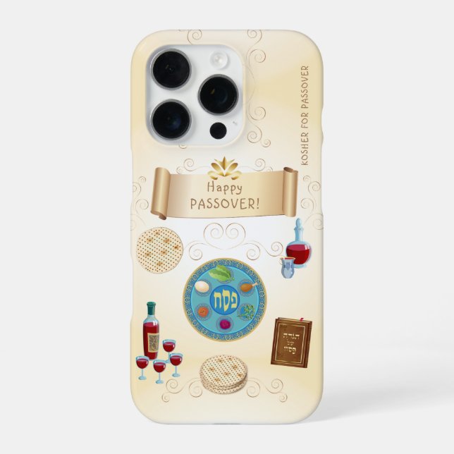 Funda Para iPhone Seder de Pésaj Vintage Kosher (Reverso)