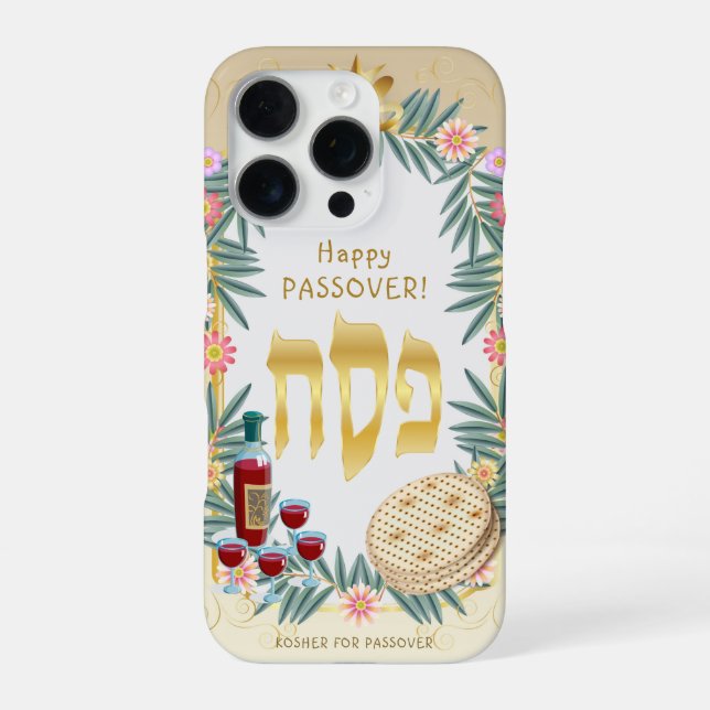 Funda Para iPhone Seder de Pésaj Vintage Kosher (Reverso)