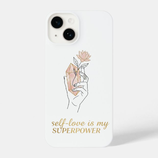 Funda Para iPhone Self-Love - Rose Quartz Crystal Iphone (Reverso )
