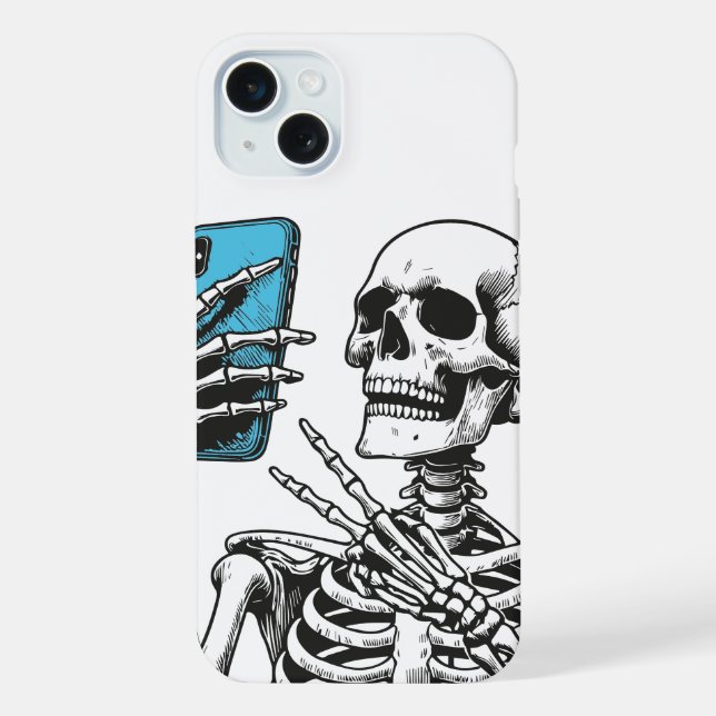 Funda Para iPhone Selfie-Time Skeleton Phone Case (Reverso )