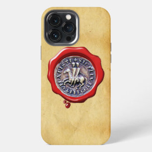 Funda Para iPhone 13 Pro Max SELLO DE CABALLEROS TEMPLARIOS Sello de cera roja
