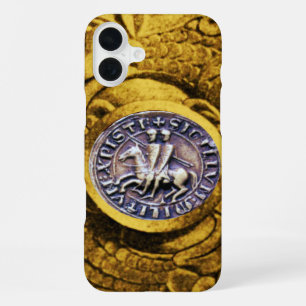 Funda Para iPhone 16 Plus SELLO DE LOS CABALLEROS TEMPLARES amarillo dorado