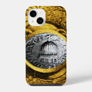 Funda Para iPhone 14 Sello de los Caballeros Templarios dorado amarillo
