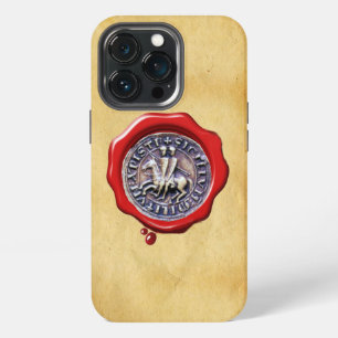 Funda Para iPhone 13 Pro SELLO DE LOS CABALLEROS TEMPLARIOS en pergamino de