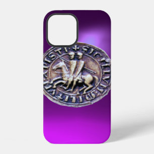 Funda Para iPhone 12 Sello de los Caballeros Templarios púrpura