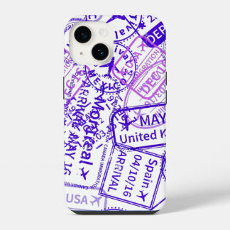 Funda Para iPhone 14 Sellos de goma de visado de viaje