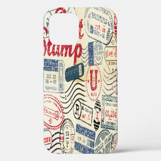 Funda Para iPhone 12 Sellos retro post, colección vintage.