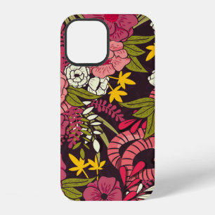 Funda Para iPhone 12 Selva floral con patrón de serpientes, flor tropic