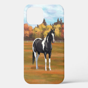 Funda Para iPhone 12 Semental de caballo cuarto de milla pintado negro