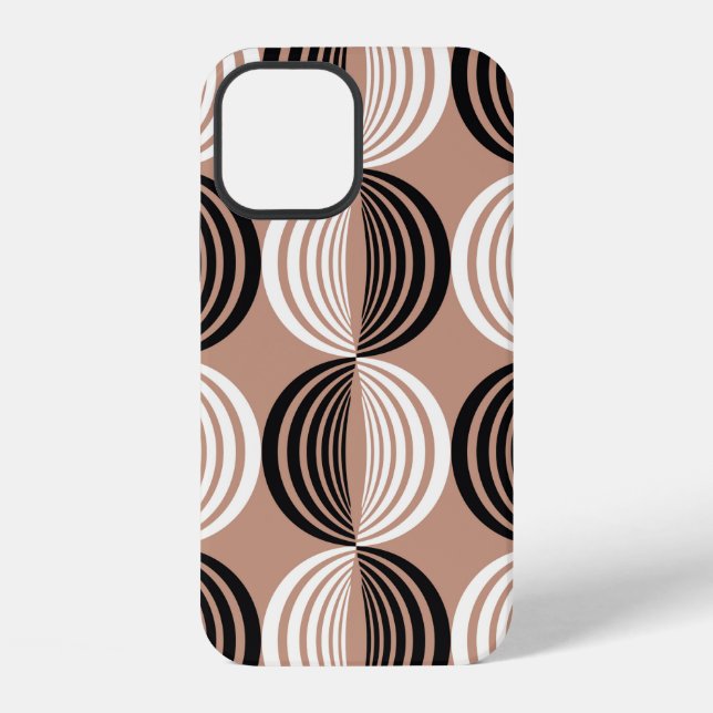 Funda Para iPhone Semicírculos de líneas de patrón geométrico sin so (Reverso )
