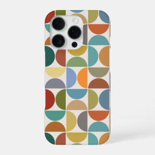 Funda Para iPhone 16 Pro Semicírculos MCM Patrón Grande Color sobre Crema