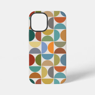 Funda Para iPhone 12 Mini Semicírculos MCM Patrón Grande Color sobre Crema