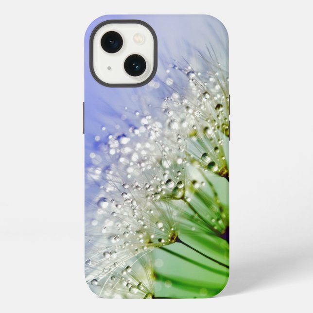 Funda Para iPhone Semillas de diente de león con gotas de rocío (Reverso )
