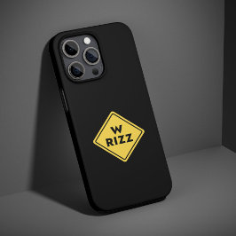 Señal de advertencia de W rizz Meme Cita Divertida