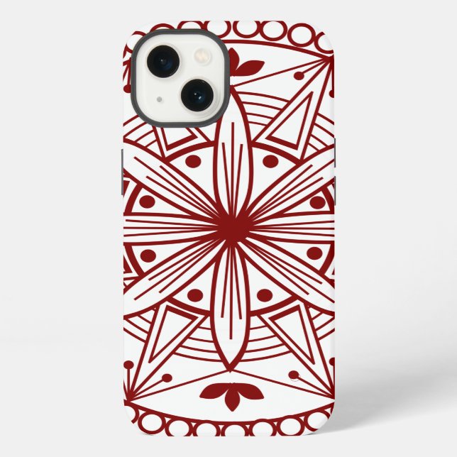 Funda Para iPhone Sencillo manalés rojo profundo (Reverso )