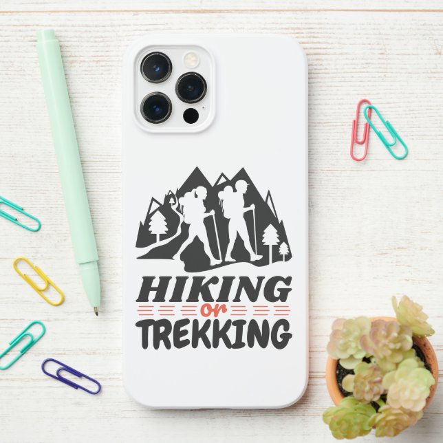 Funda Para iPhone Senderismo o senderismo (En el escritorio)